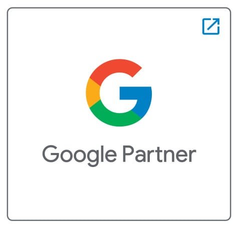 Google Partner badge logo showing colorful G symbol with red, yellow, and green segments