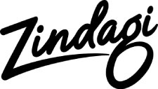 Zindagi brand logo - stylized black italic text design representing lifestyle and digital marketing services
