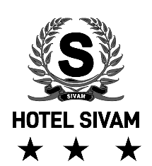 Hotel Sivam 3-star luxury hotel logo with laurel wreath emblem and star rating