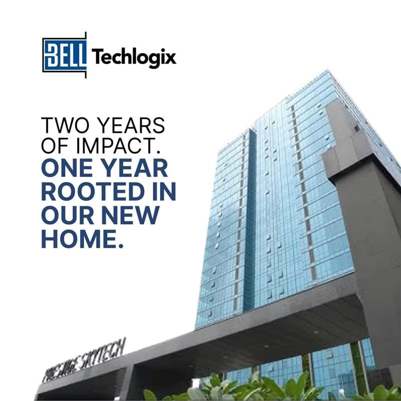 Bell Techlogix modern office building with glass facade and company signage, representing corporate growth and innovation